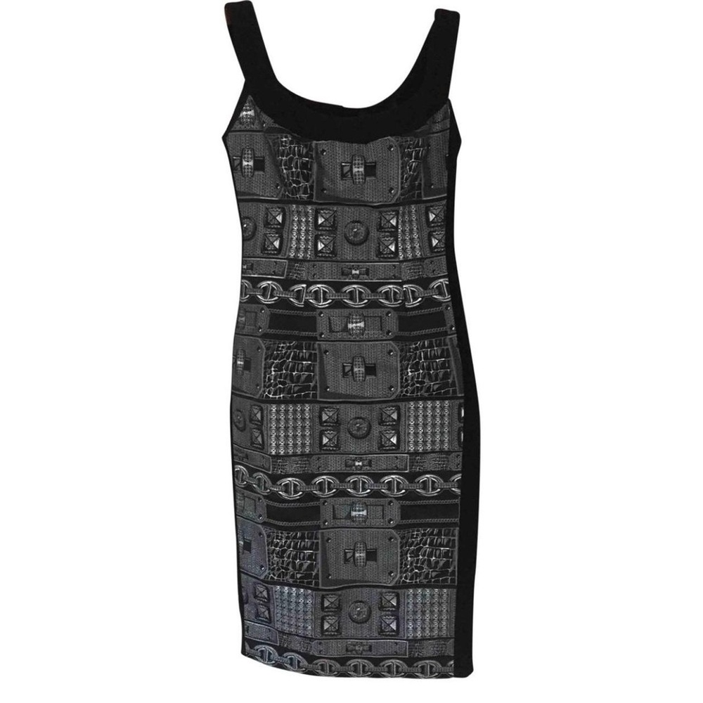Giles Jacquard Chain Dress (Silver/Black)